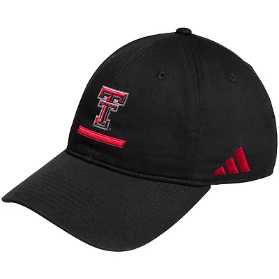 Men's adidas Black Texas Tech Red Raiders Locker Room Adjustable Slouch Hat