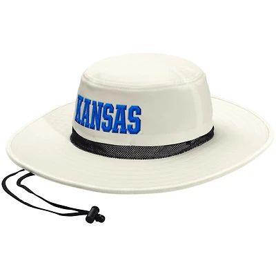Unisex adidas  Cream Kansas Jayhawks Wide Brim Boonie Bucket Hat