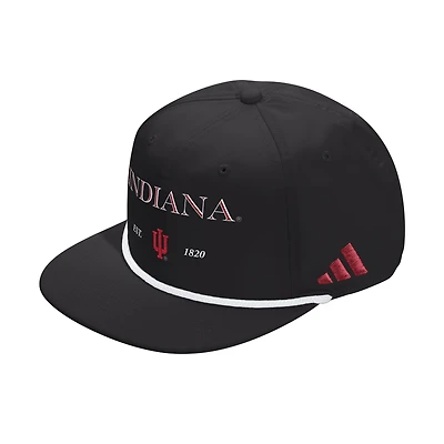 Unisex adidas  Black Indiana Hoosiers Seasonal Rope Adjustable Hat