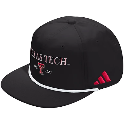 Unisex adidas  Black Texas Tech Red Raiders Seasonal Rope Adjustable Hat