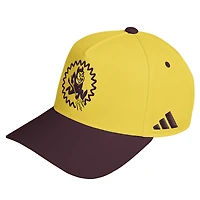Men's adidas Gold/Maroon Arizona State Sun Devils Throwback A-Frame Snapback Hat