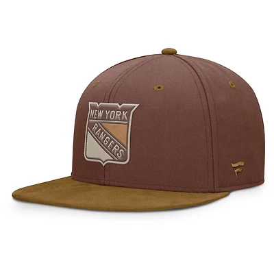 Men's Fanatics Brown New York Rangers Fall Leaves Acreage Snapback Hat