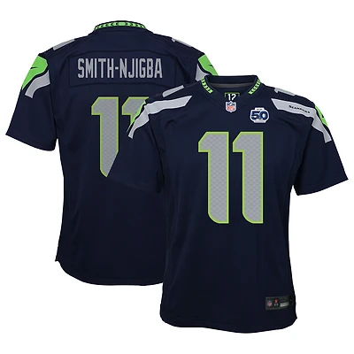 Youth Nike Jaxon Smith-Njigba College Navy Seattle Seahawks 50th Season Game Jersey