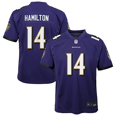 Youth Nike Kyle Hamilton Purple Baltimore Ravens Team Game Jersey