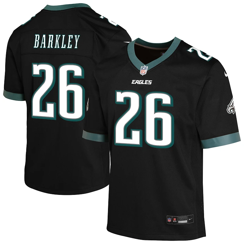 Youth Nike Saquon Barkley Black Philadelphia Eagles Alternate Game Jersey