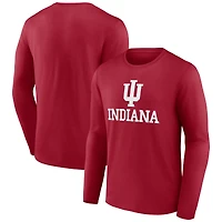 Men's Crimson Indiana Hoosiers Team Lockup Long Sleeve T-Shirt