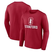 Men's Cardinal Stanford Cardinal Team Lockup Long Sleeve T-Shirt