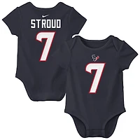 Newborn & Infant Nike C.J. Stroud Navy Houston Texans Player Name Number Bodysuit