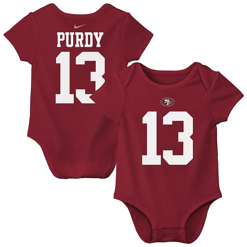 Newborn & Infant Nike Brock Purdy Scarlet San Francisco 49ers Player Name Number Bodysuit