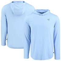 Men's Cutter & Buck  Powder Blue Tampa Bay Buccaneers Coastline Epic Comfort Eco Recycled Men's Hooded Shirt