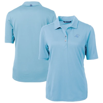 Women's Cutter & Buck Powder Blue Carolina Panthers Virtue Eco Pique Recycled Polo