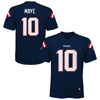 Preschool Outerstuff Drake Maye Navy New England Patriots Replica Player Jersey