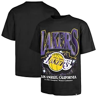 Men's '47 Black Los Angeles Lakers Past Champs Collection Flashbulb Foundation T-Shirt