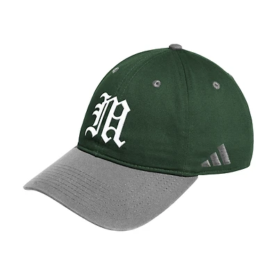 Unisex adidas Green/Gray Miami Hurricanes Seasonal Baseball Slouch Adjustable Hat