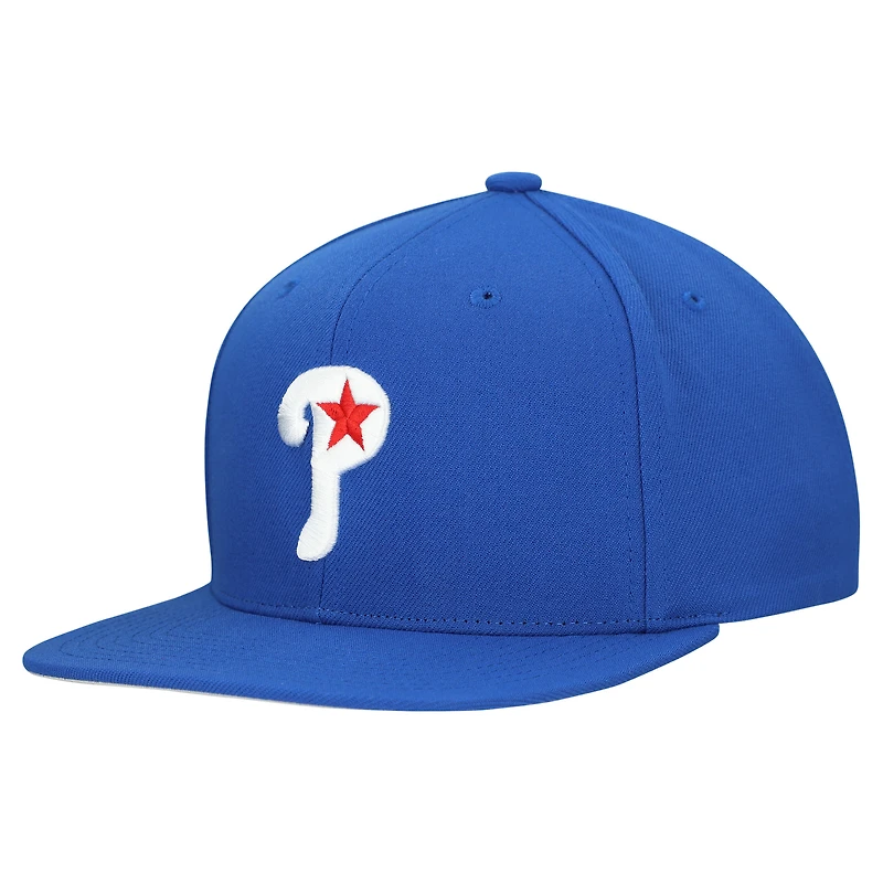 Men's Mitchell & Ness Royal Philadelphia Phillies Cooperstown Collection Basic Flip Snapback Hat