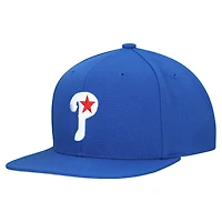Men's Mitchell & Ness Royal Philadelphia Phillies Cooperstown Collection Basic Flip Snapback Hat