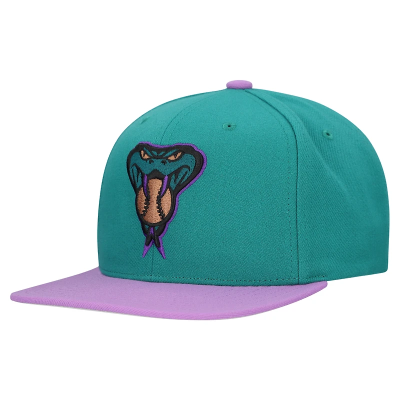 Men's Mitchell & Ness Teal Arizona Diamondbacks Cooperstown Collection Basic Flip Snapback Hat