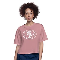Women's Starter  Pink San Francisco 49ers Play the Ball Boxy Cropped T-Shirt