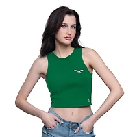 Women's Starter  Kelly Green Philadelphia Eagles Show Up Cropped Tank Top