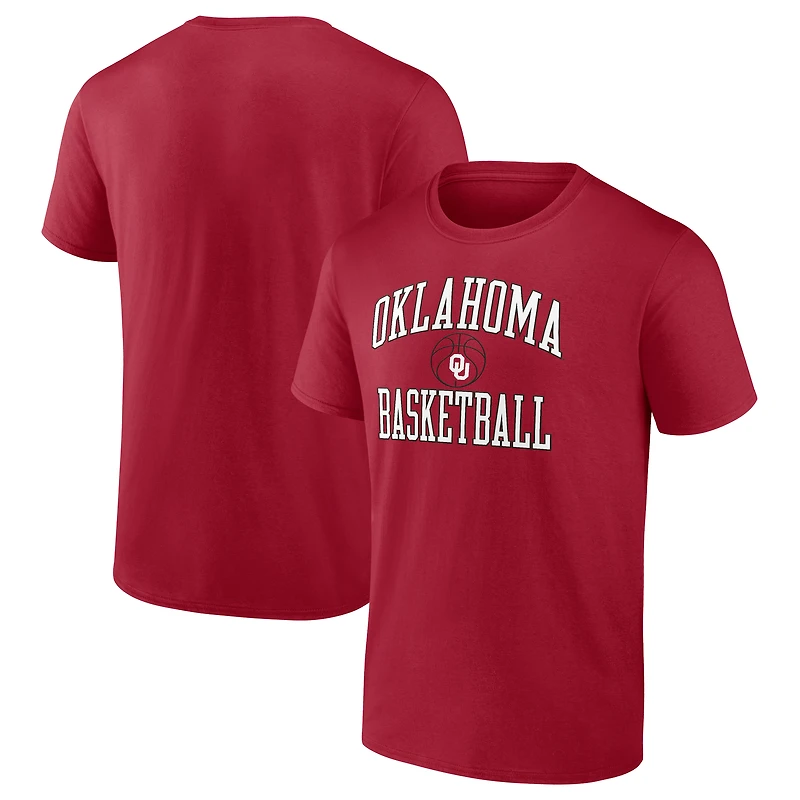 Men's Crimson Oklahoma Sooners Sport Arch Champ Basketball T-Shirt