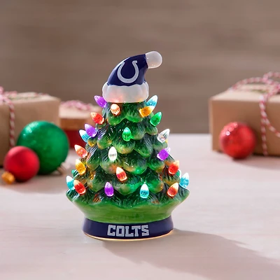 Indianapolis Colts 8" Light Up Ceramic LED Christmas Tree