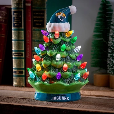 Jacksonville Jaguars 8" Light Up Ceramic LED Christmas Tree
