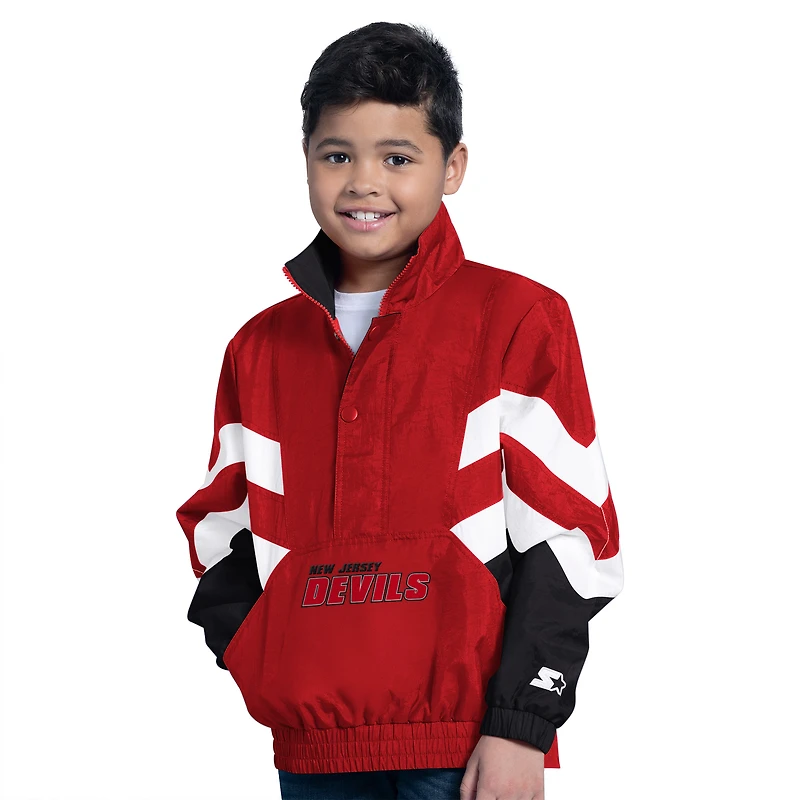 Youth Starter  Red New Jersey Devils Prospect Half-Zip Pullover Top