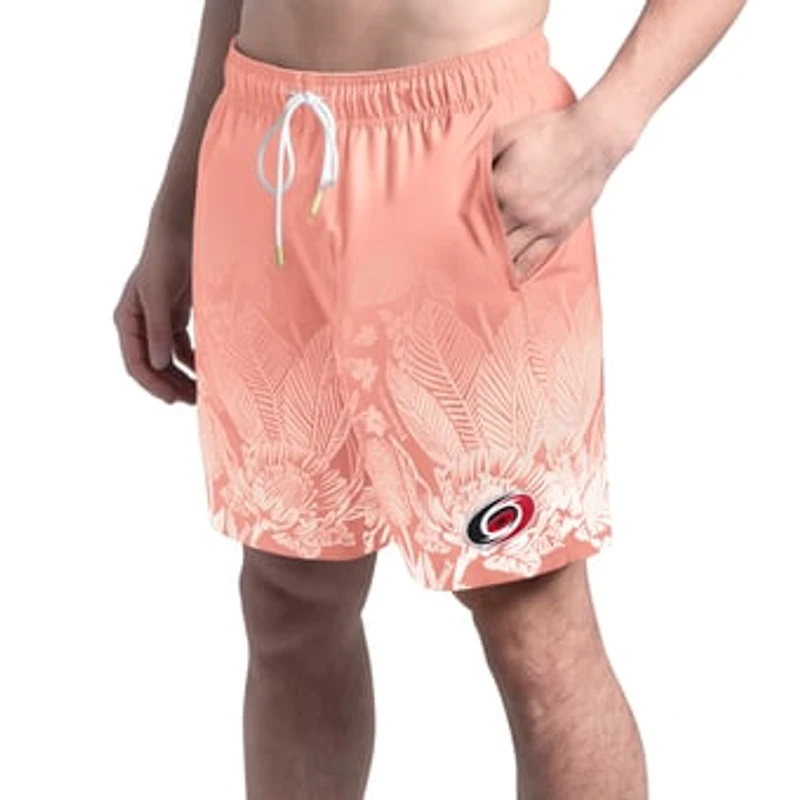 Men's Margaritaville  Pink Carolina Hurricanes Lagoon Fiesta Swim Short