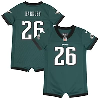 Newborn & Infant Nike Saquon Barkley Midnight Green Philadelphia Eagles Game Romper Jersey
