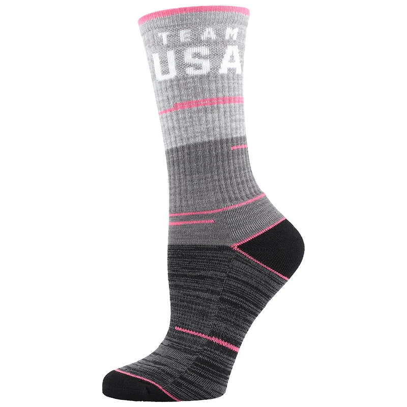 Women's  Gray Team USA Camo Single Crew Socks