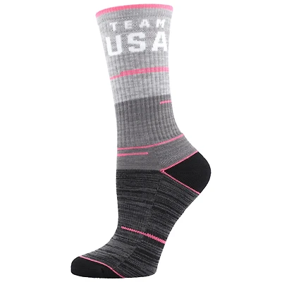 Women's  Gray Team USA Camo Single Crew Socks