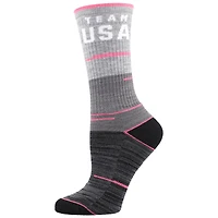 Women's  Gray Team USA Camo Single Crew Socks