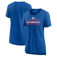 Women's Royal Atlanta Braves Power Swing Tri-Blend T-Shirt