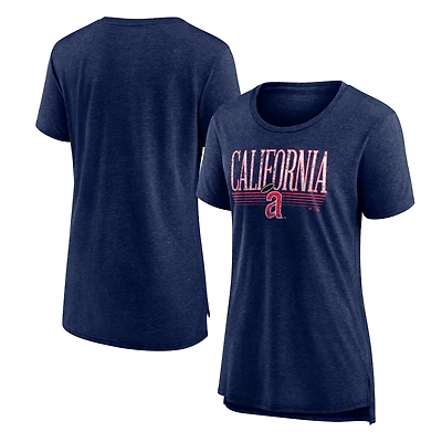 Women's Navy California Angels Toppler Tri-Blend T-Shirt