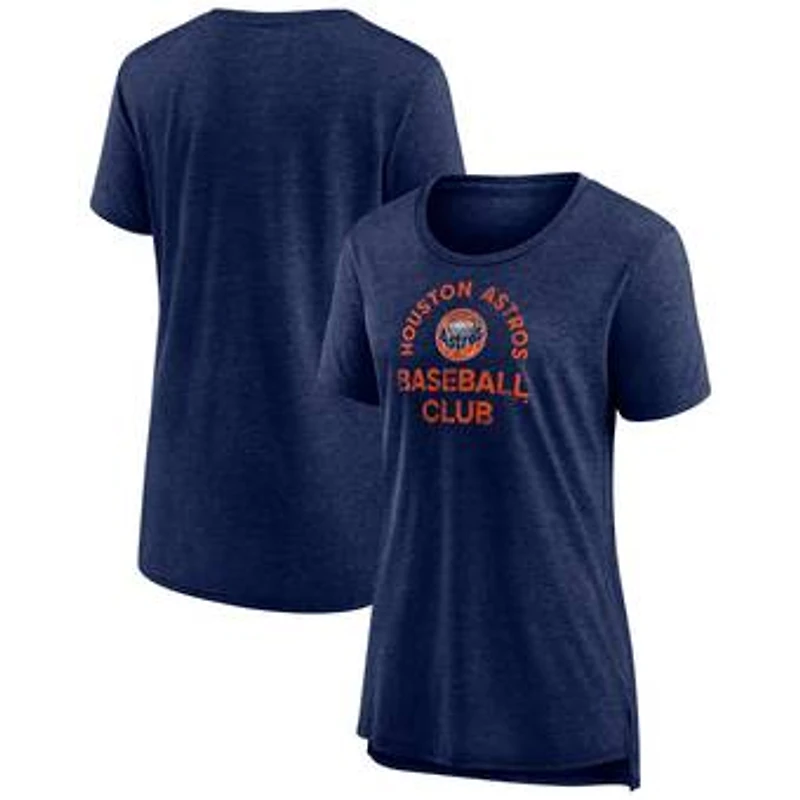 Women's Navy Houston Astros Selected First Tri-Blend T-Shirt