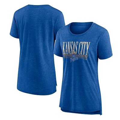 Women's Royal Kansas City Royals Toppler Tri-Blend T-Shirt