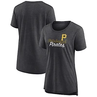 Women's Gray Pittsburgh Pirates Practice Time Tri-Blend T-Shirt