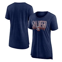Women's Navy San Diego Padres Toppler Tri-Blend T-Shirt