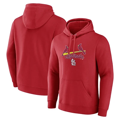 Men's Red St. Louis Cardinals Team Lockup Pullover Hoodie