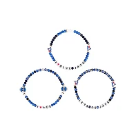 FOCO Toronto Blue Jays 3-Pack Friendship Bracelet Set