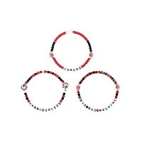 FOCO Cincinnati Reds 3-Pack Friendship Bracelet Set