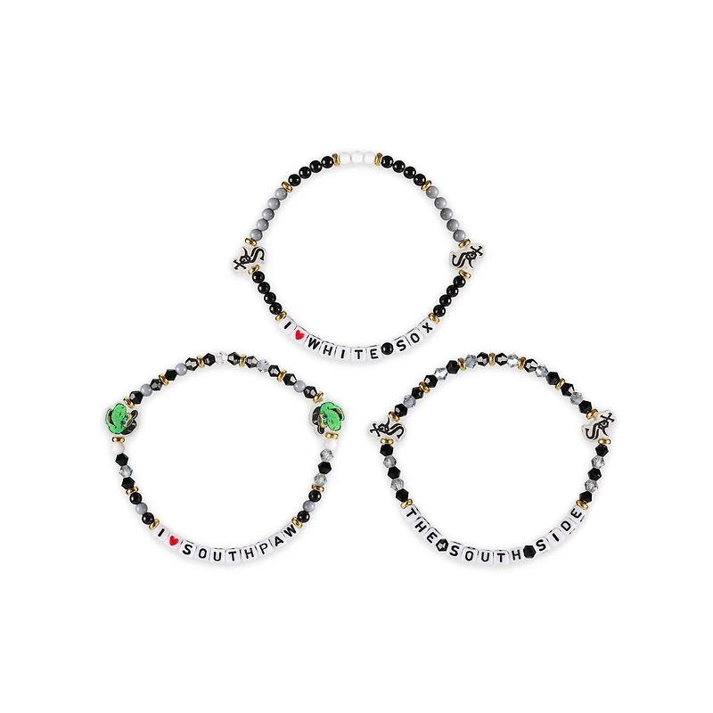 FOCO Chicago White Sox 3-Pack Friendship Bracelet Set