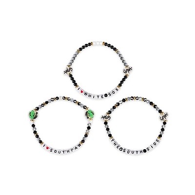 FOCO Chicago White Sox 3-Pack Friendship Bracelet Set