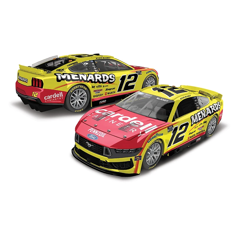 Action Racing Ryan Blaney 2025 #12 Menards 1:24 Elite Die-Cast Ford Mustang