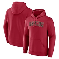 Men's Red Arizona Diamondbacks Official Wordmark Pullover Hoodie