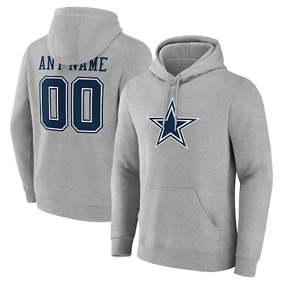 Men's  Gray Dallas Cowboys Team Authentic Custom Pullover Hoodie