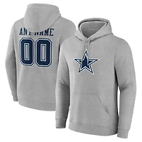 Men's  Gray Dallas Cowboys Team Authentic Custom Pullover Hoodie