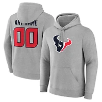Men's  Gray Houston Texans Team Authentic Custom Pullover Hoodie