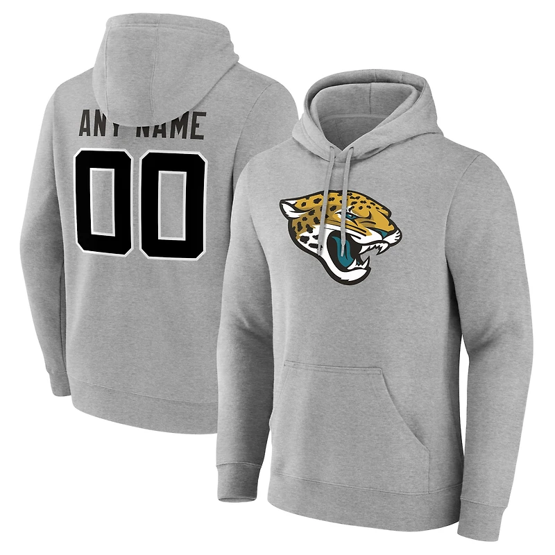 Men's  Gray Jacksonville Jaguars Team Authentic Custom Pullover Hoodie