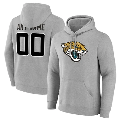 Men's  Gray Jacksonville Jaguars Team Authentic Custom Pullover Hoodie